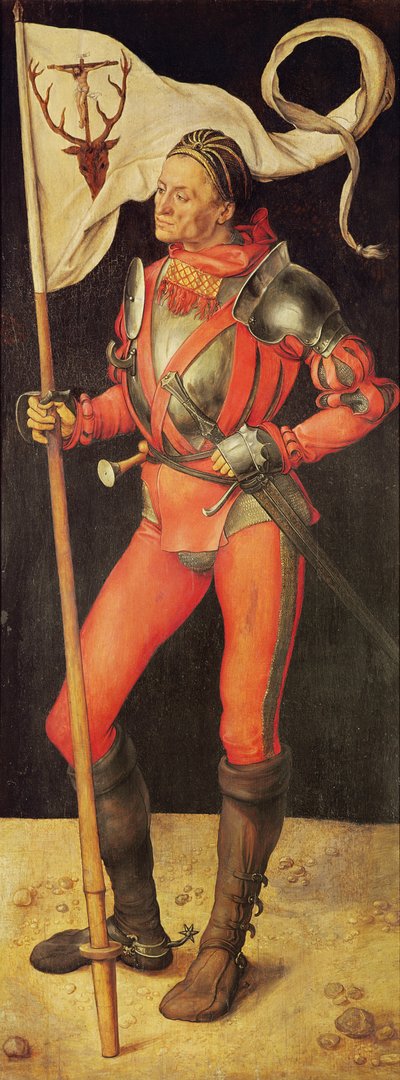 Lukas Paumgartner Portrayed as Saint Eustace, right panel of the Paumgartner Altarpiece, c.1500 by Albrecht Dürer